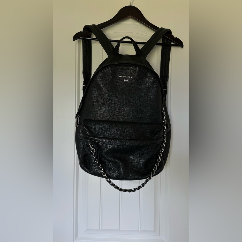 Michael Kors Black Genuine Leather LapTop Backpack